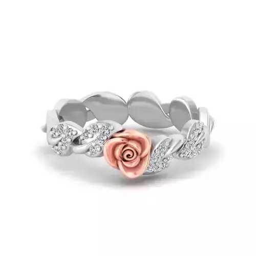 Diamond Rose Ring 