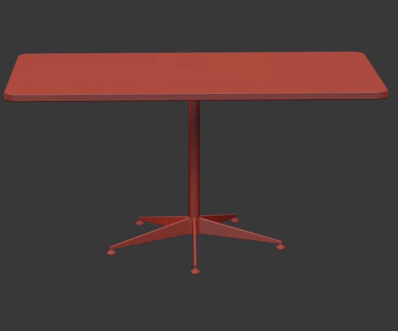 Grace restaurant rectangle table  3D model_4
