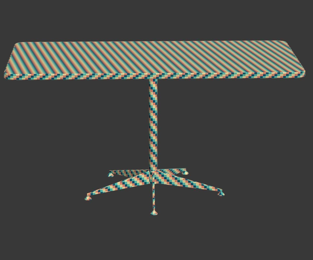 Grace restaurant rectangle table  3D model_5