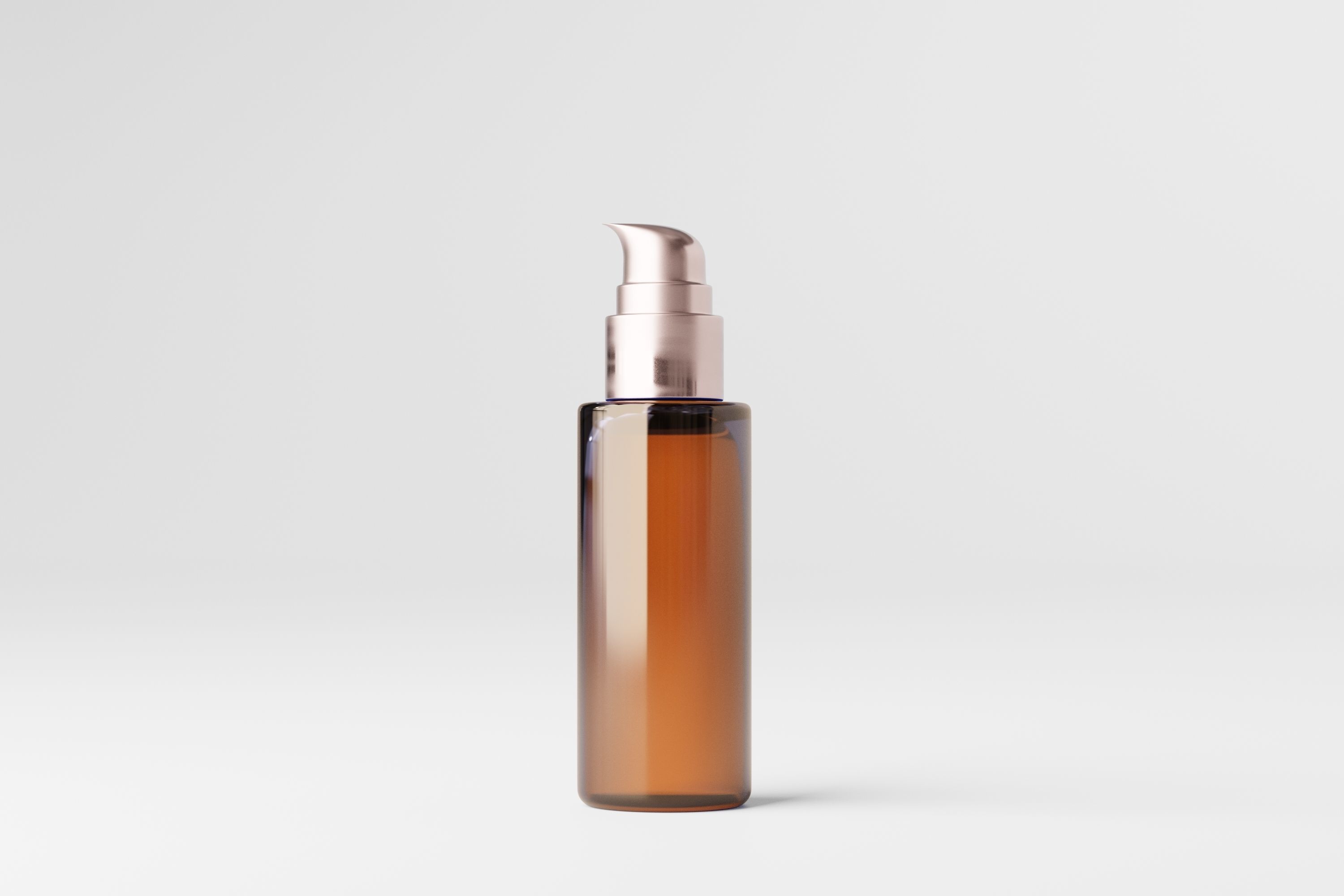 Amber Glass Bottle 3D model_1