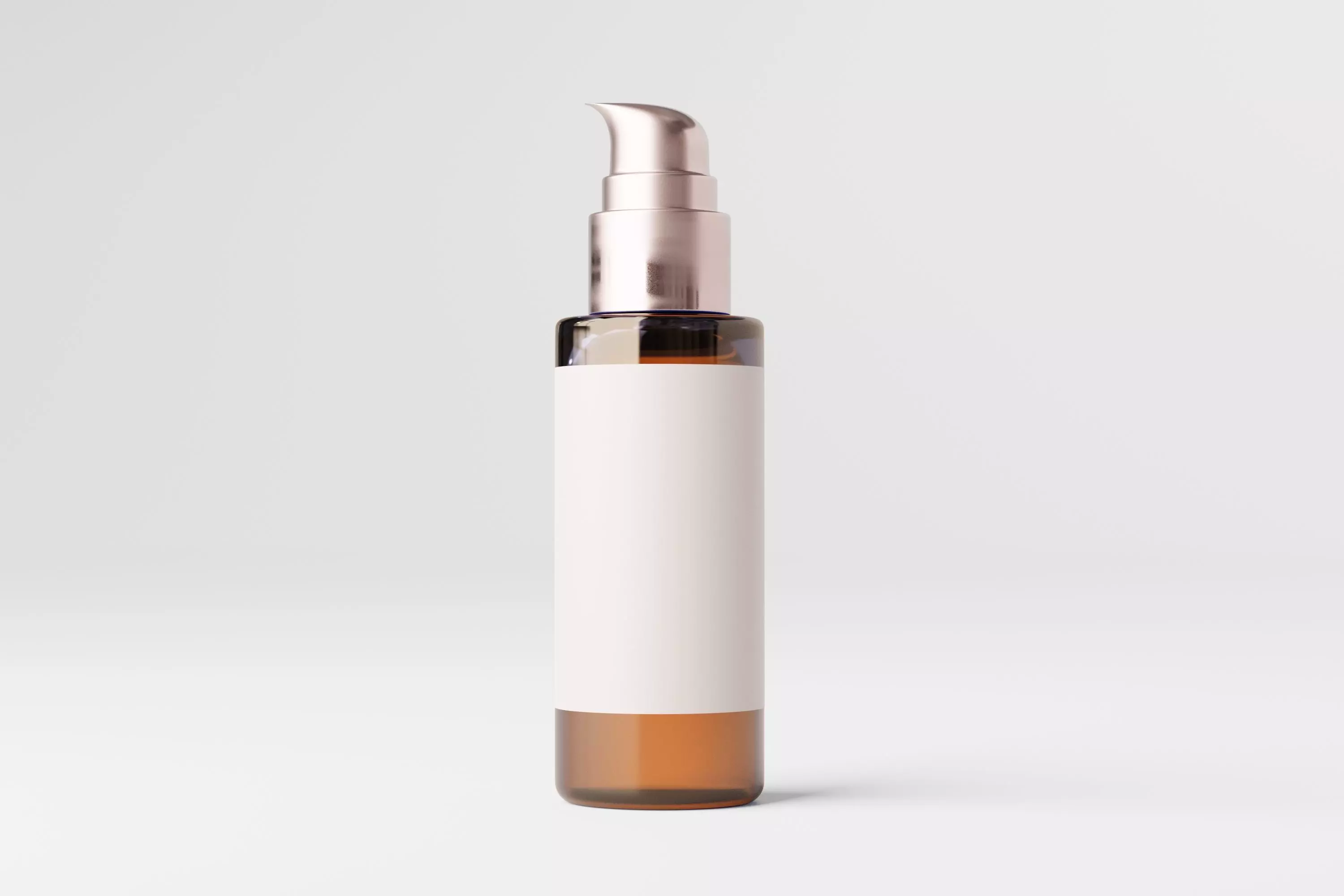 Amber Glass Bottle 3D model_0