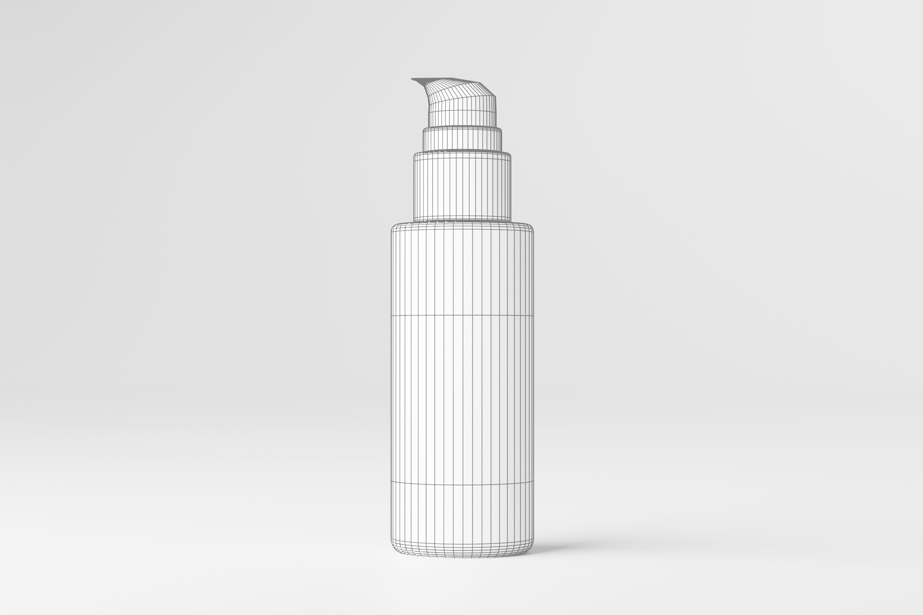Amber Glass Bottle 3D model_7