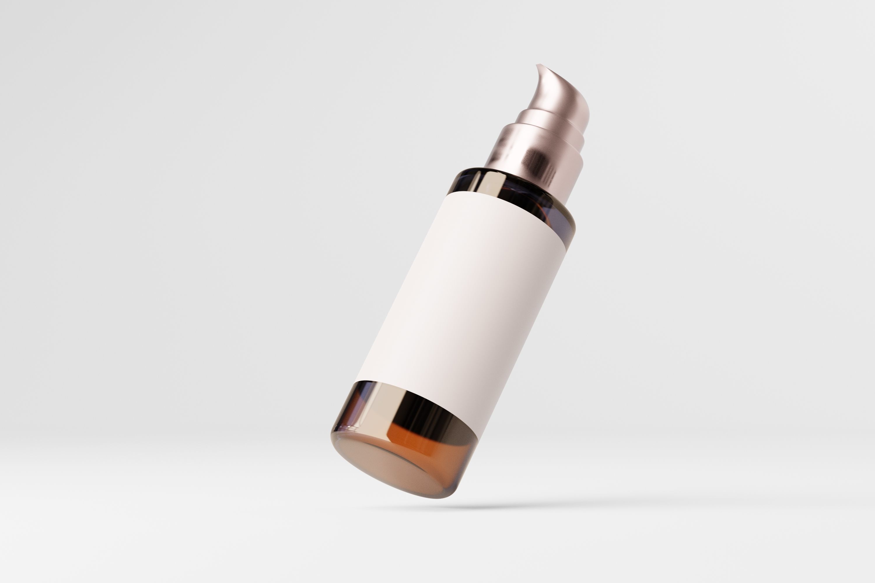 Amber Glass Bottle 3D model_6