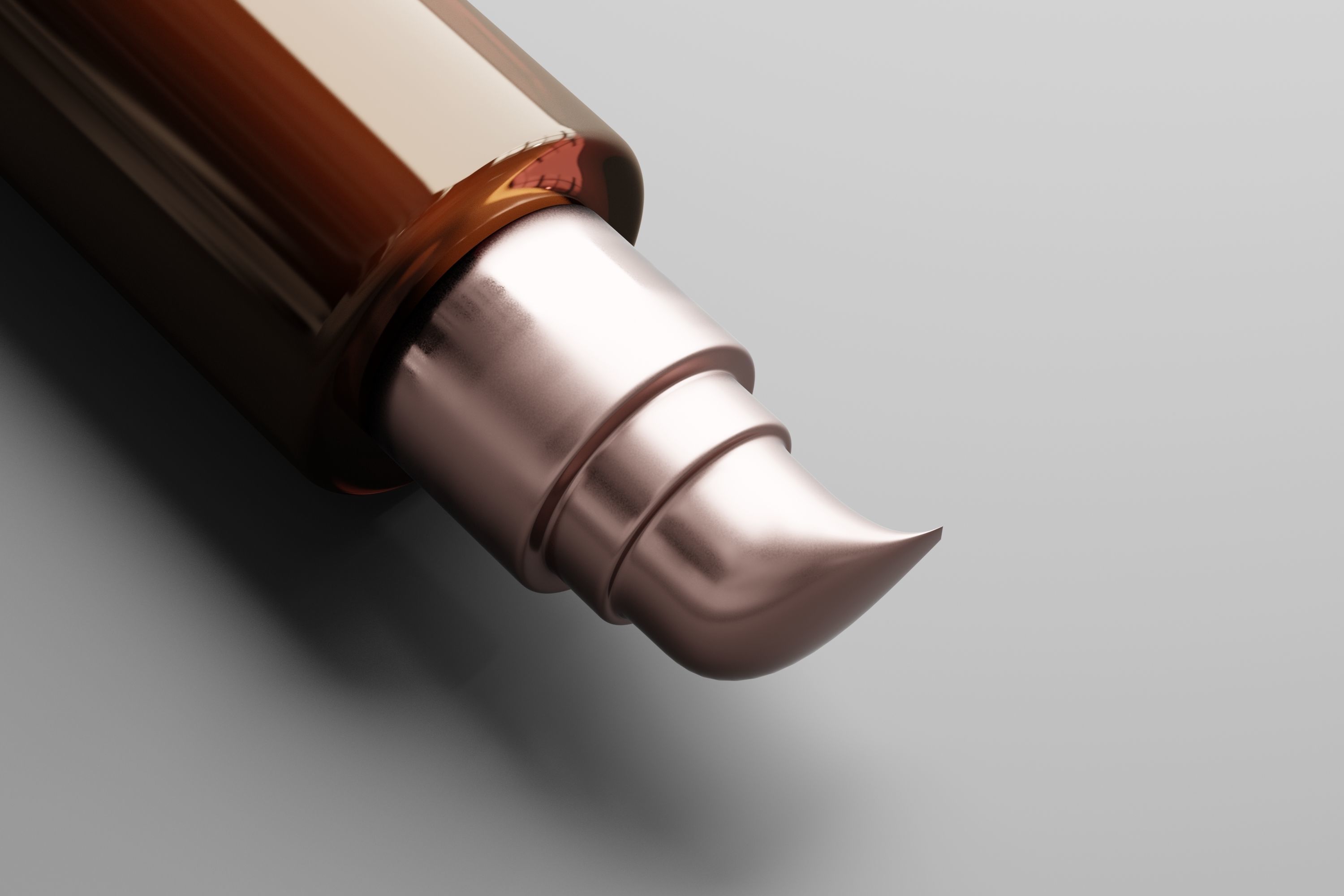 Amber Glass Bottle 3D model_3