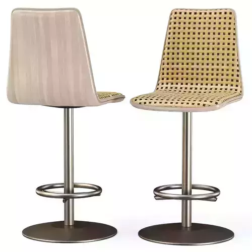 Scarlett wooden rattan bar stool SR22 