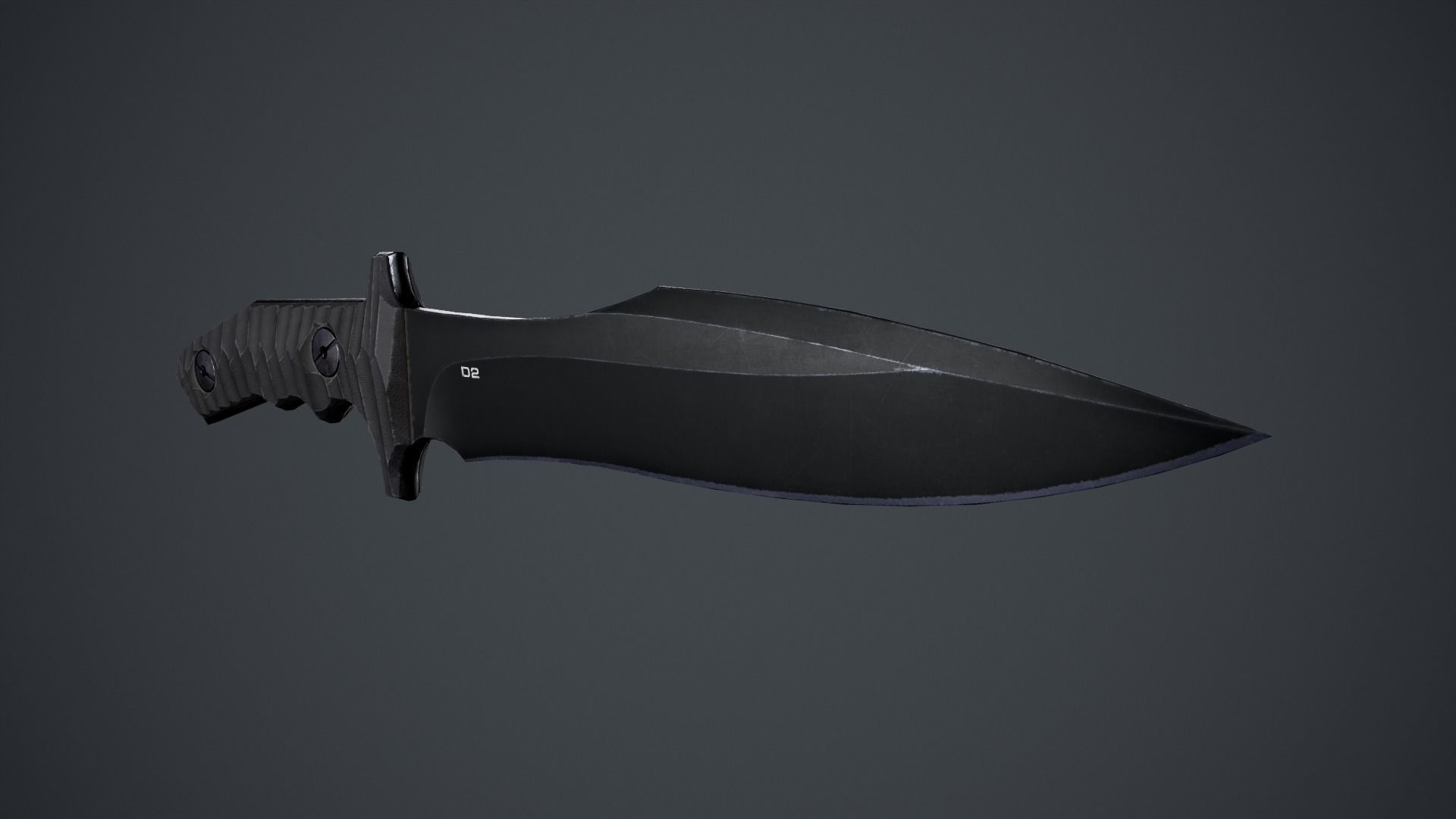 Nine BK Knife Low-poly 3D model_4