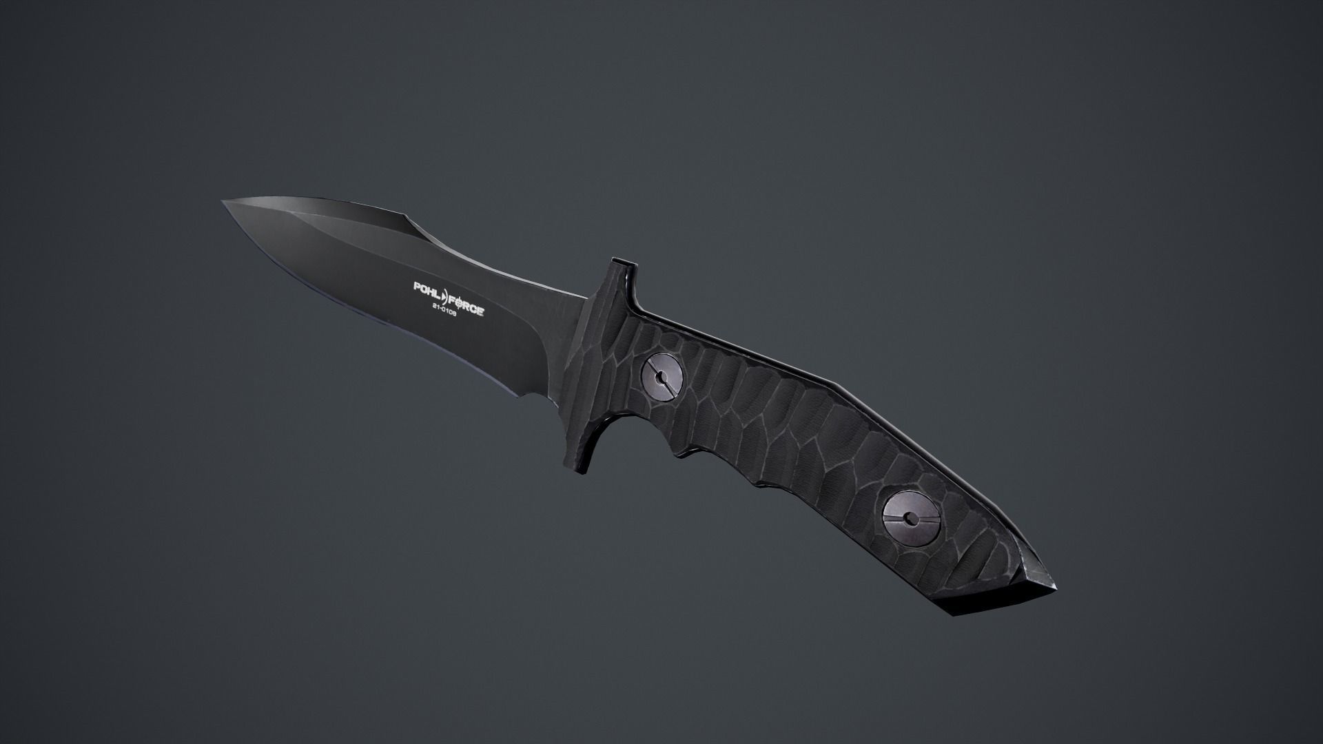 Nine BK Knife Low-poly 3D model_9