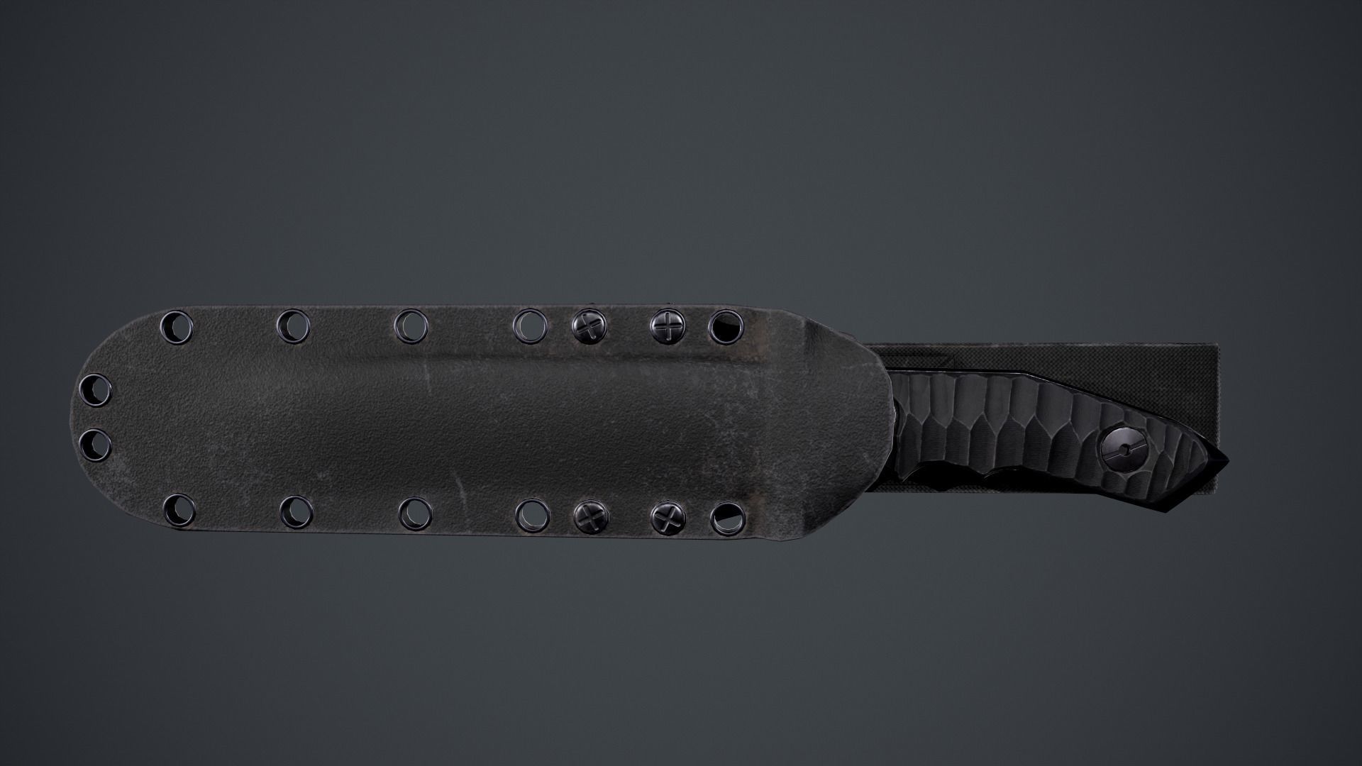 Nine BK Knife Low-poly 3D model_10