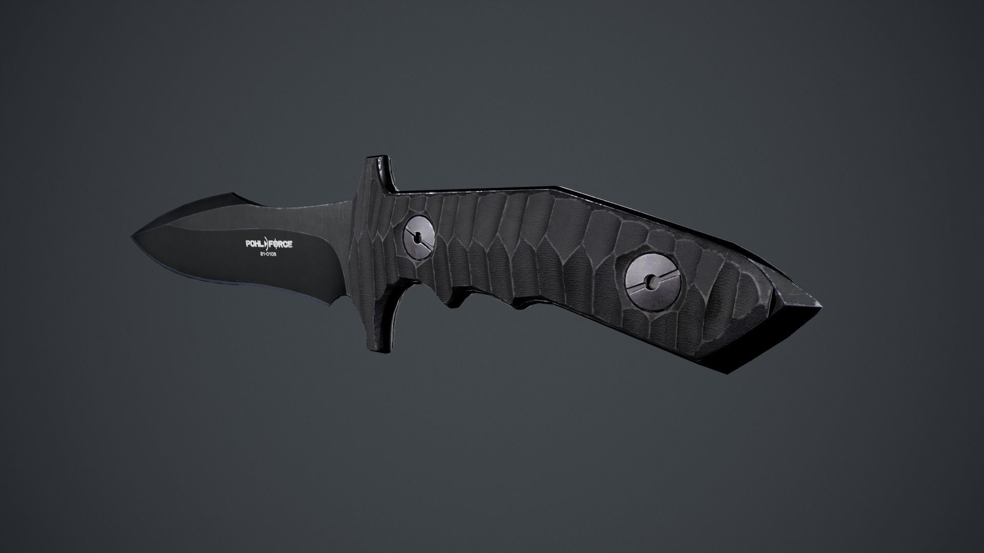Nine BK Knife Low-poly 3D model_8