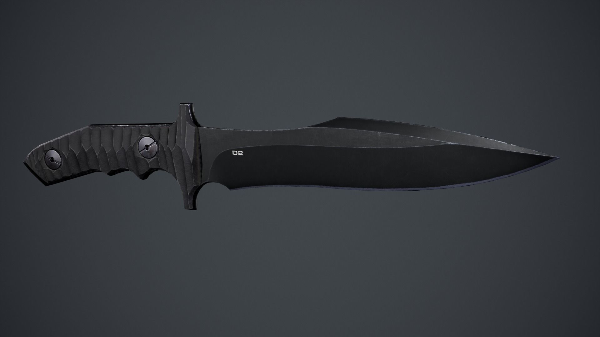 Nine BK Knife Low-poly 3D model_5