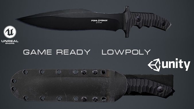 Nine BK Knife Low-poly 3D model