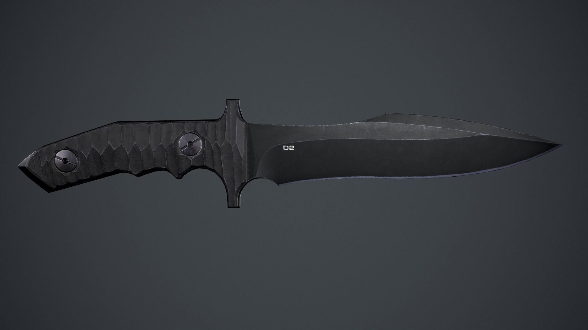 Nine BK Knife Low-poly 3D model_6