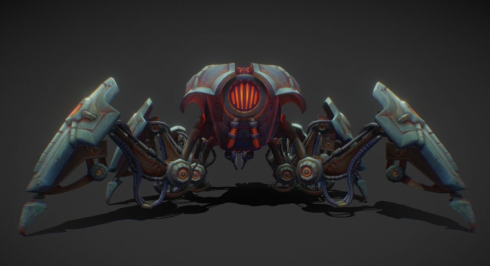 Sci Fi vehicle Spider Low-poly 3D model_2