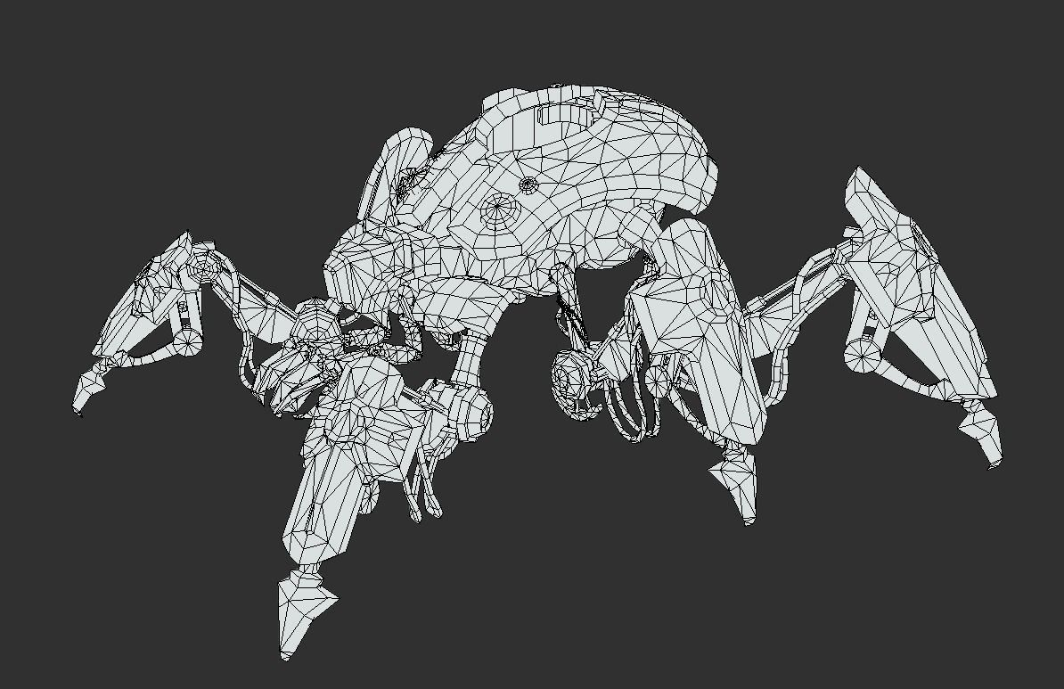 Sci Fi vehicle Spider Low-poly 3D model_6