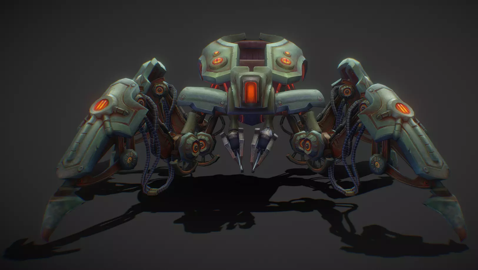 Sci Fi vehicle Spider Low-poly 3D model_0