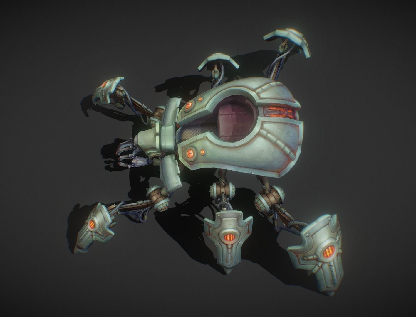 Sci Fi vehicle Spider Low-poly 3D model_5