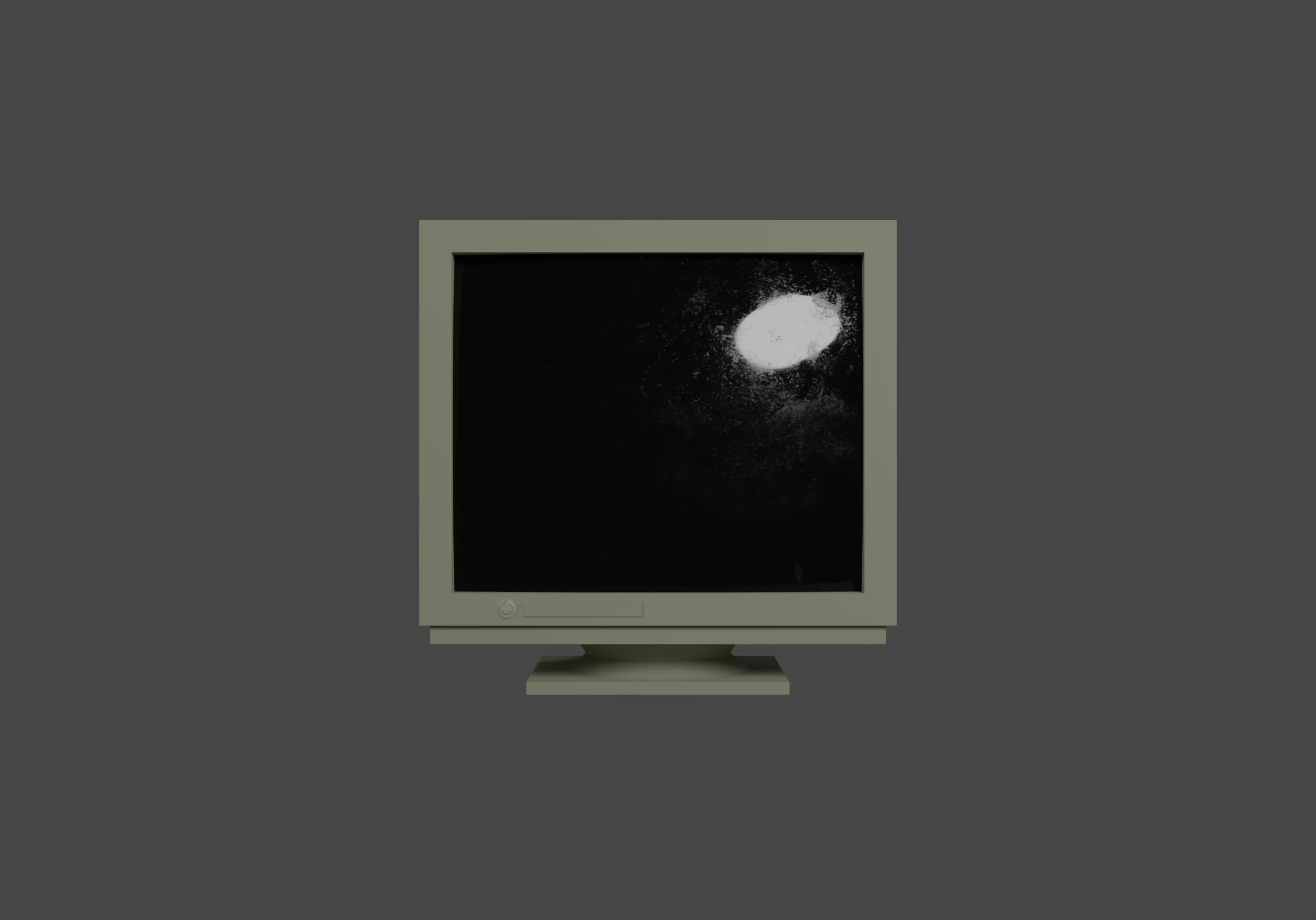 Retro Computer Monitor Free low-poly 3D model_0