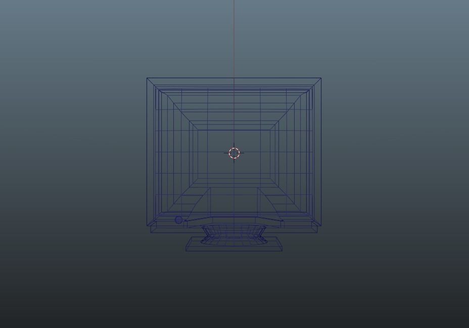 Retro Computer Monitor Free low-poly 3D model_4
