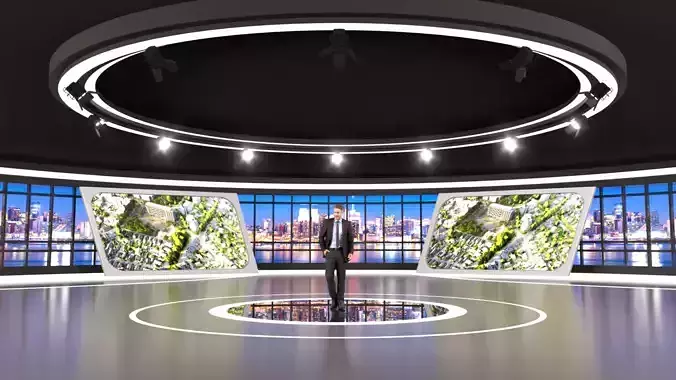 virtual set television studio
