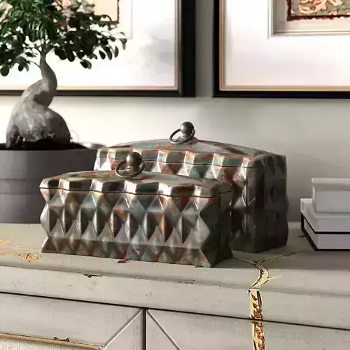 2 Piece Ceramic Container Set