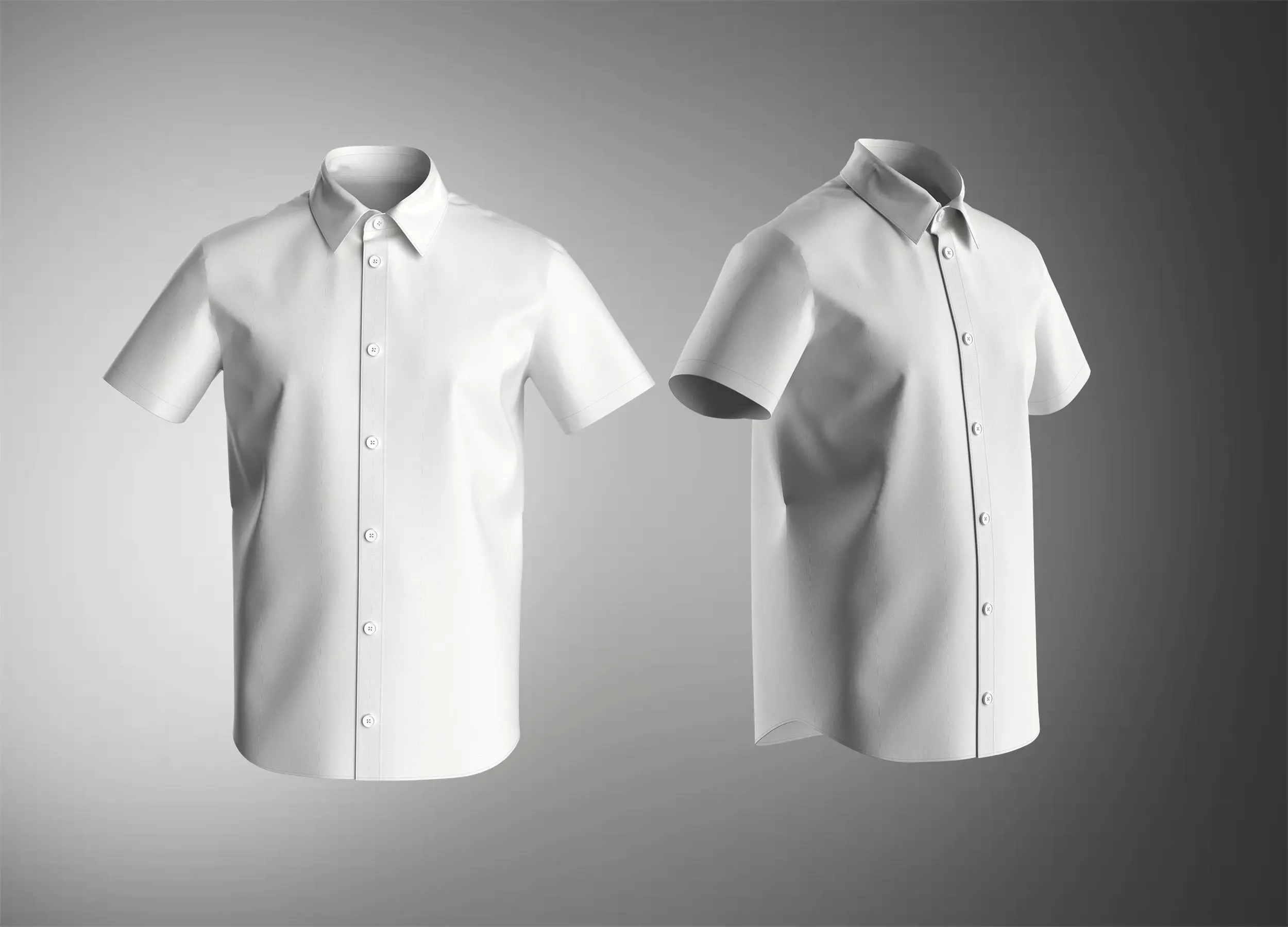Shirt short sleeve 3D model_0