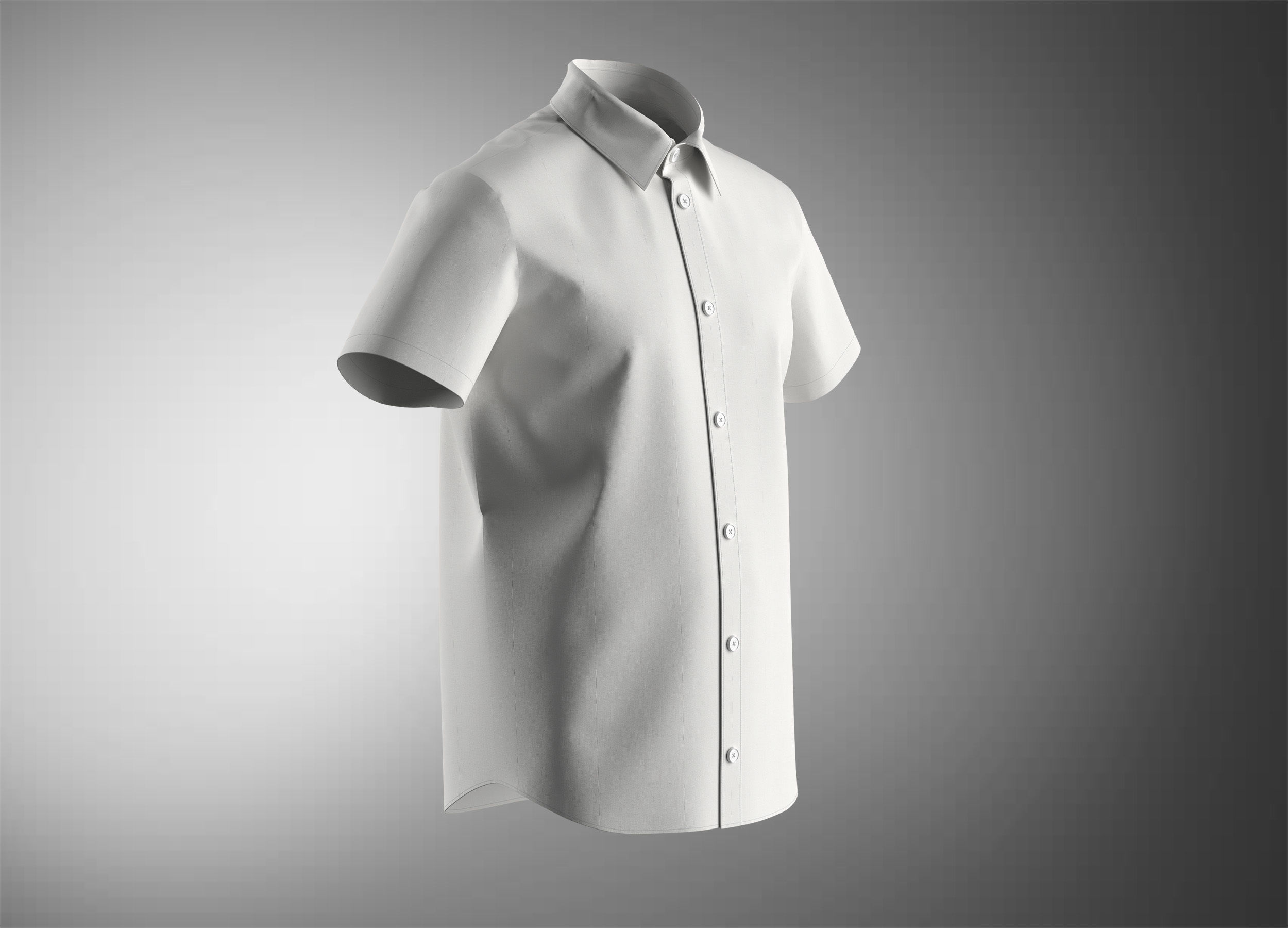 Shirt short sleeve 3D model_6