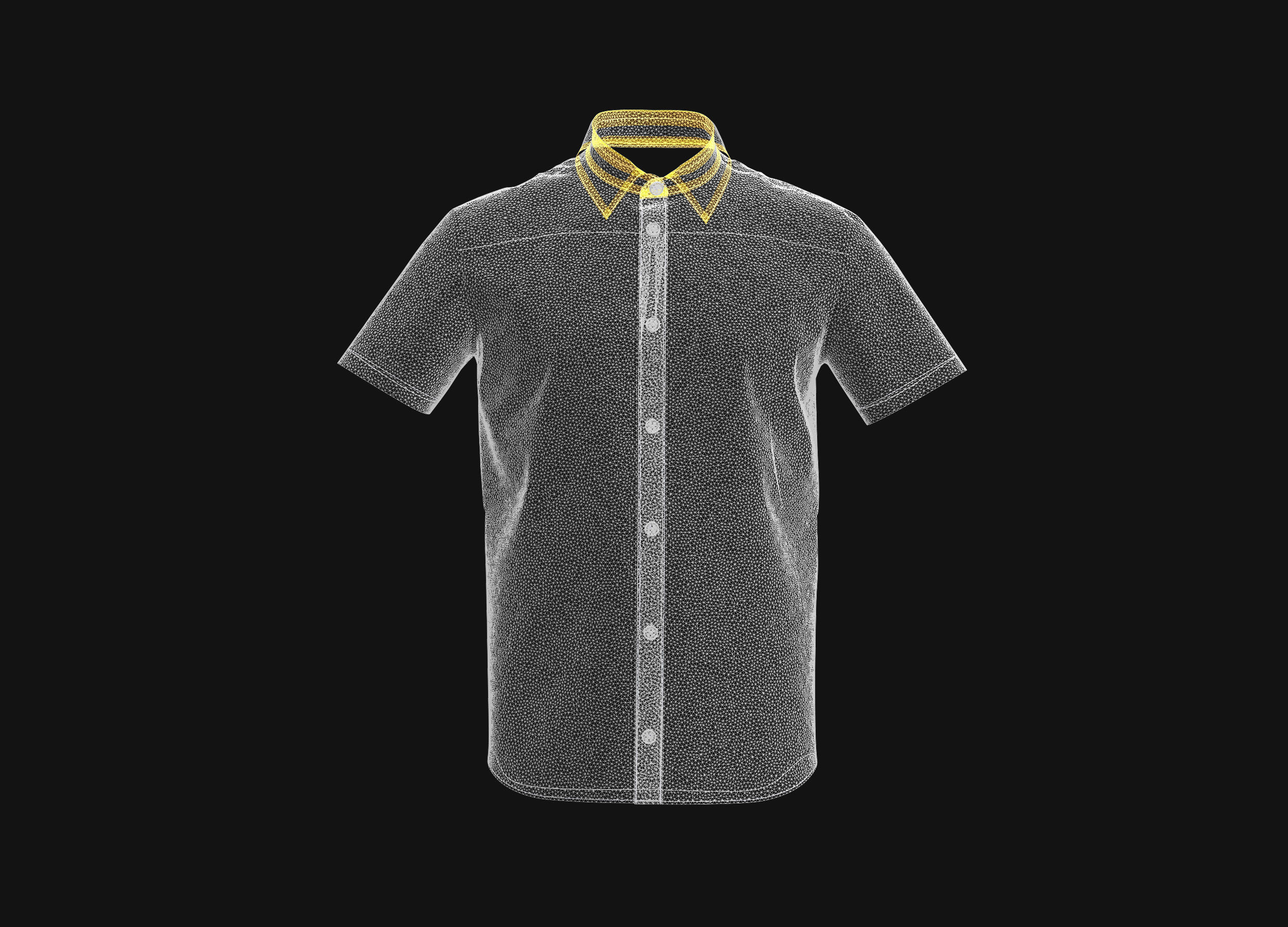 Shirt short sleeve 3D model_2