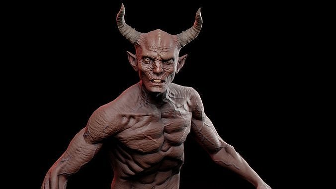 Imp  game character Low-poly 3D model