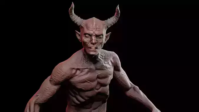 Imp  game character Low-poly 3D model