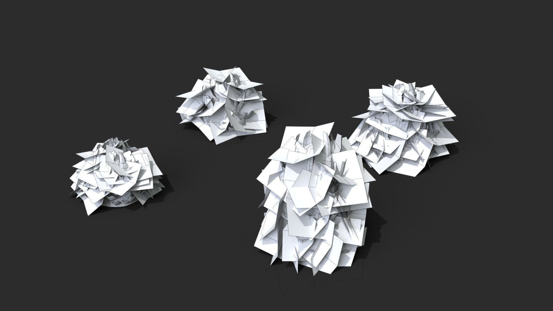 Modular Needle Palm Tree - Rhapidophyllum Hystrix Low-poly 3D model_24