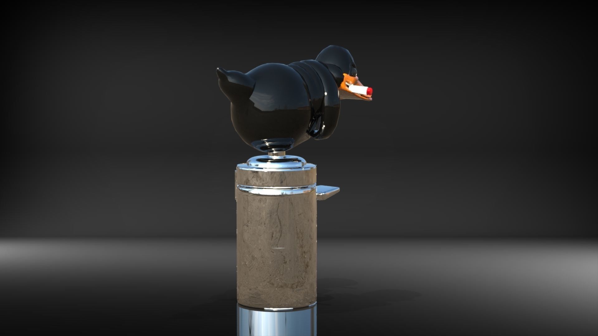 knob for duck transmission lever with a pure high polygons  3D model_1