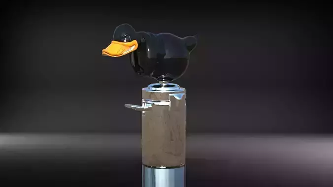 knob for duck transmission lever with a pure high polygons 