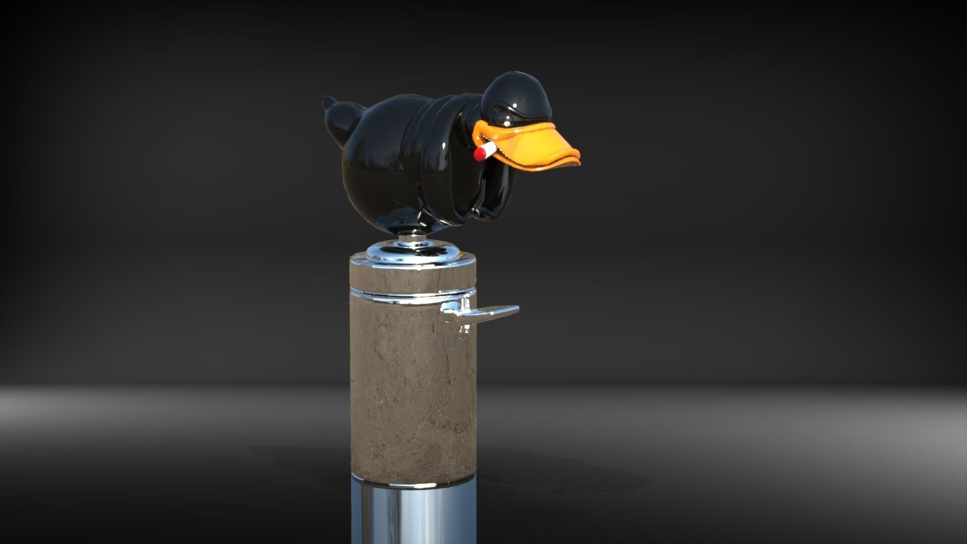 knob for duck transmission lever with a pure high polygons  3D model_2