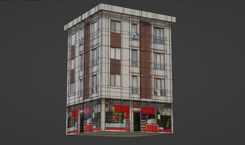 Architectural Building-5 Low-poly 3D model_5