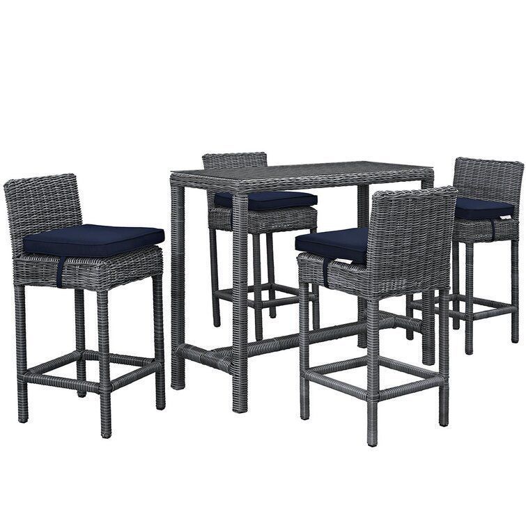Keiran Long Bar Height Dining Set  3D model_2