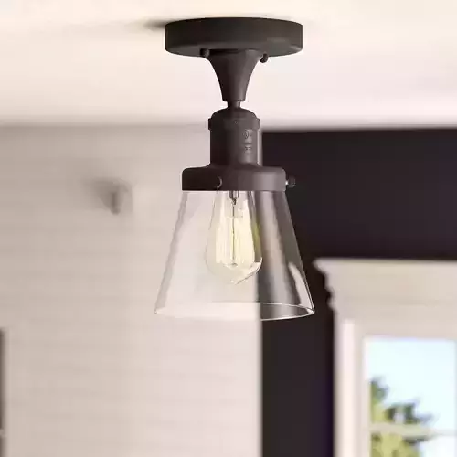 Cavet Light Simple Cone Semi Flush Mount