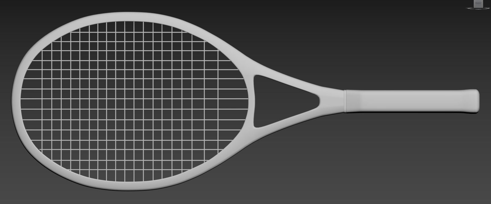 Tennis Racket Low-poly 3D model_3