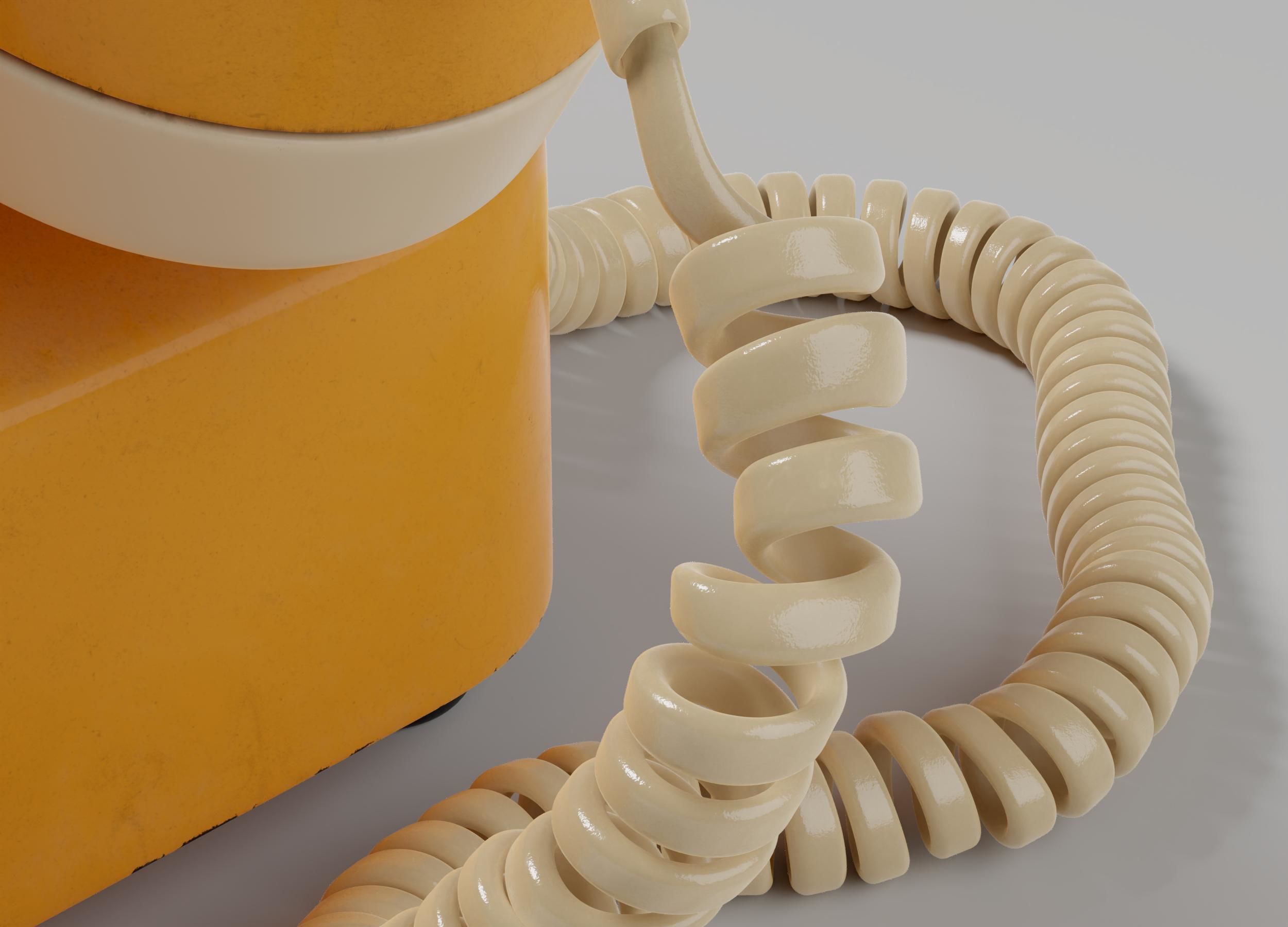 Retro Rotary Telephone 3D model_7