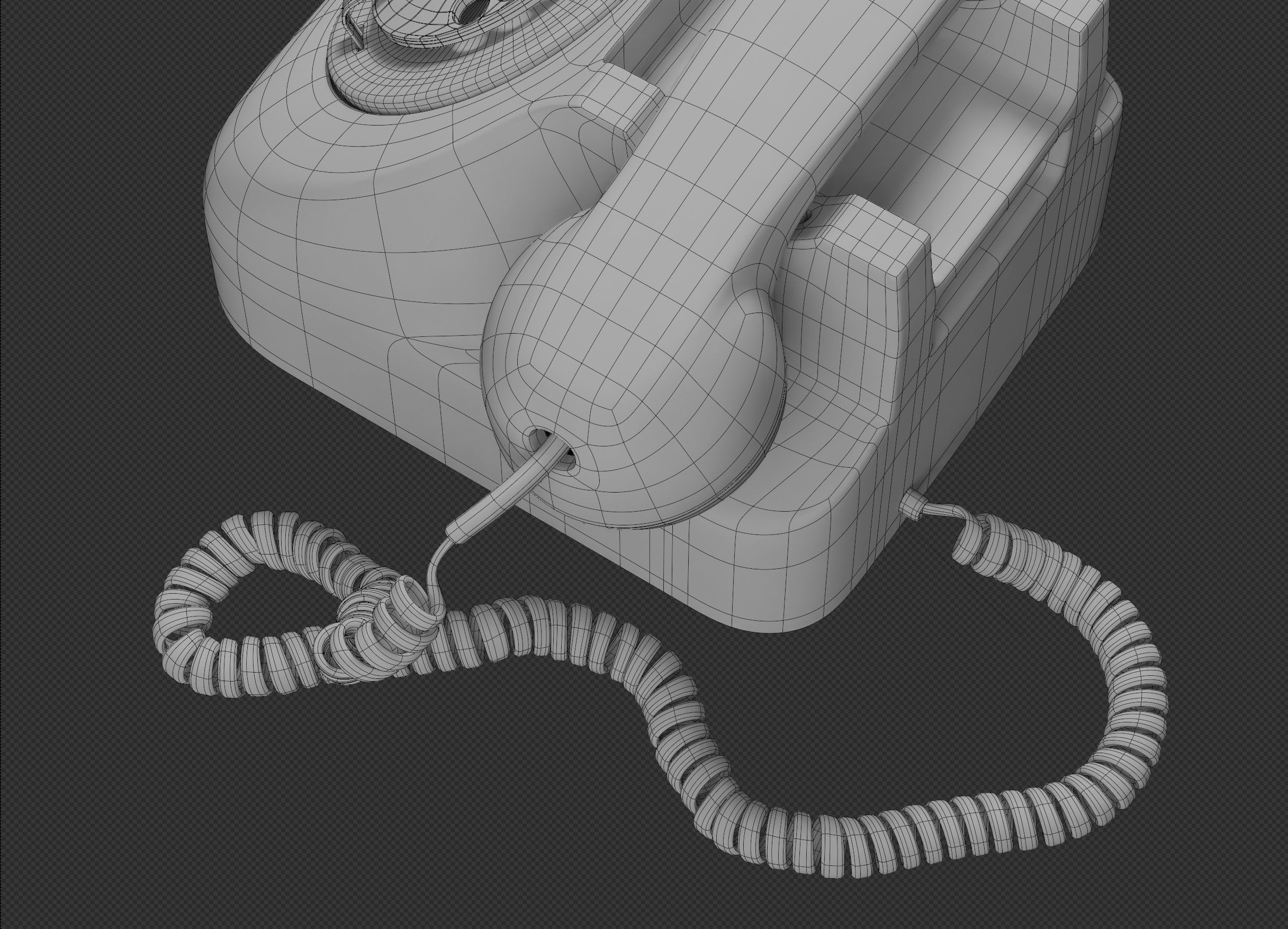 Retro Rotary Telephone 3D model_15