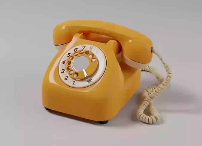 Retro Rotary Telephone 3D model