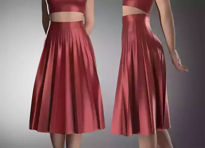 SKIRT pleated 3D model
