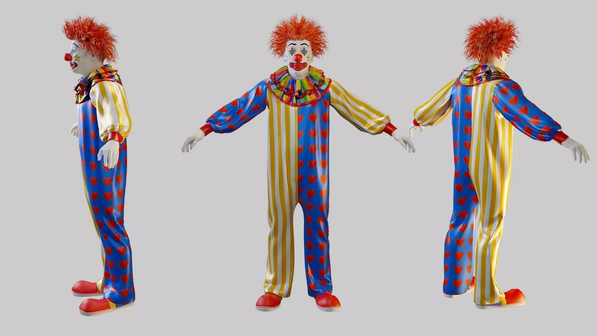 Clown Male ACC2130 Tpose 3D model_0