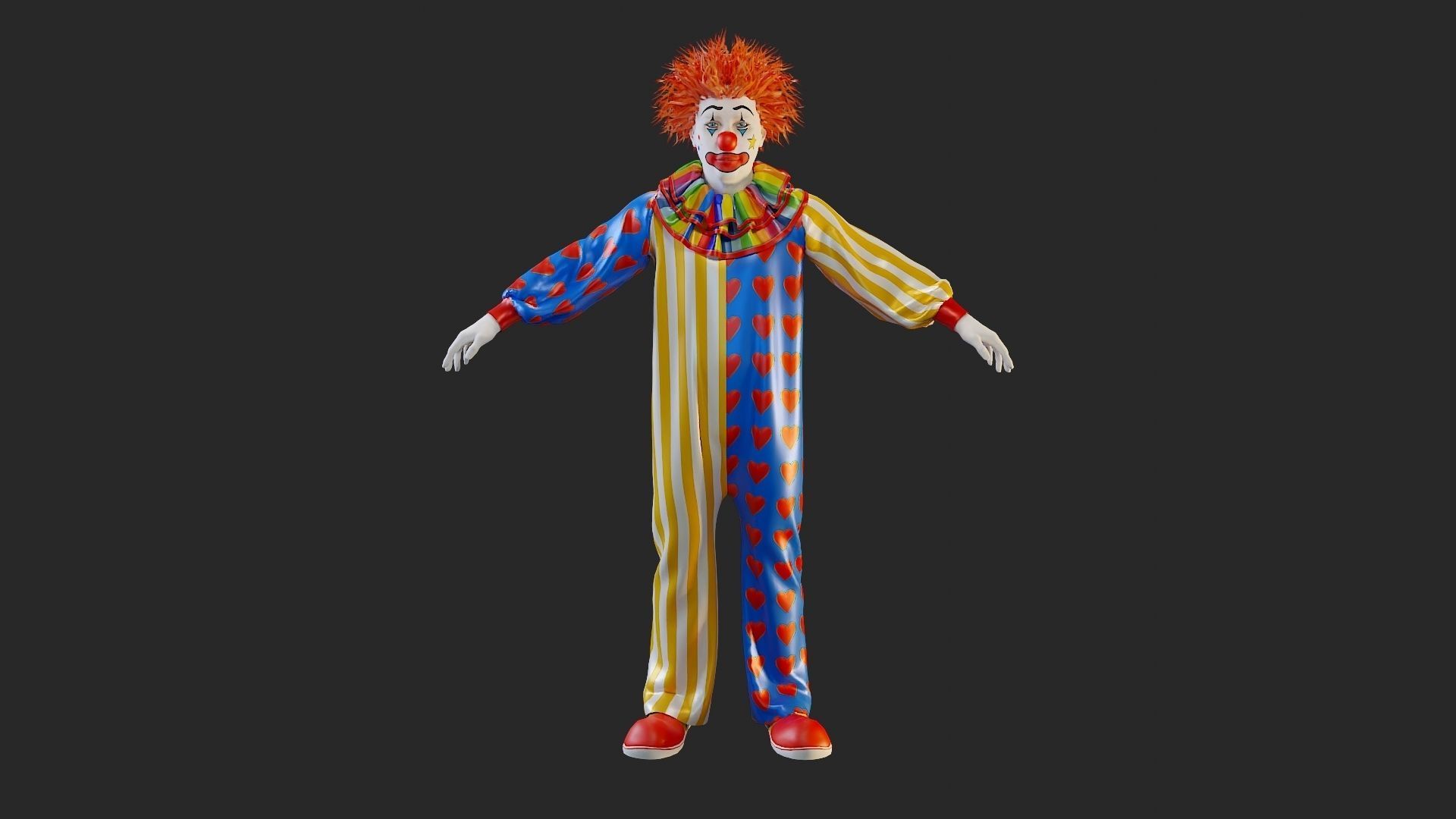 Clown Male ACC2130 Tpose 3D model_10