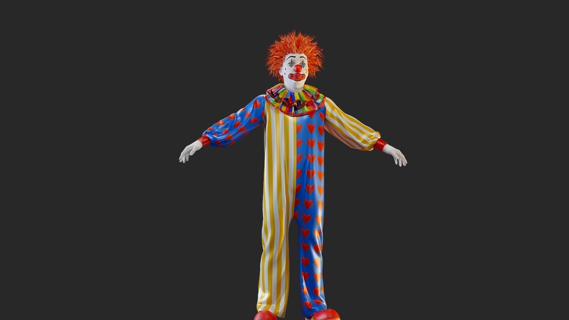 Clown Male ACC2130 Tpose 3D model_12