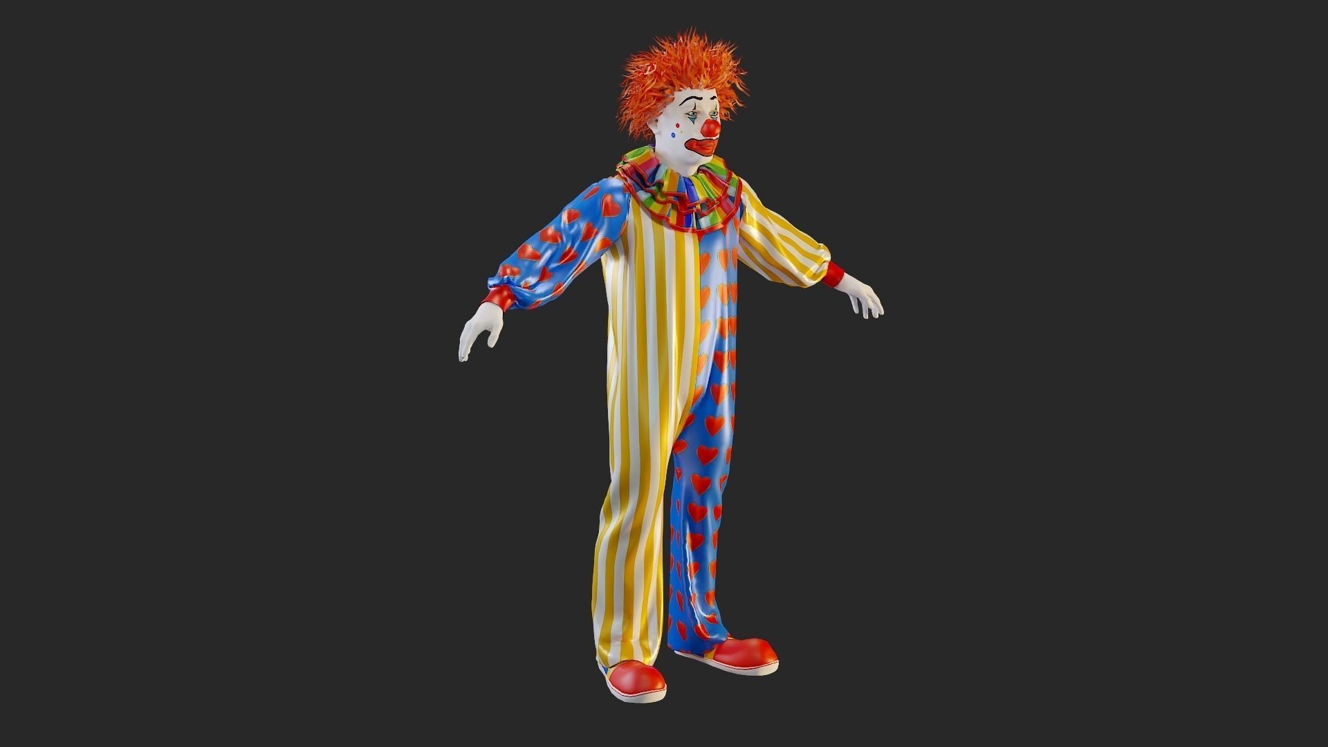 Clown Male ACC2130 Tpose 3D model_9