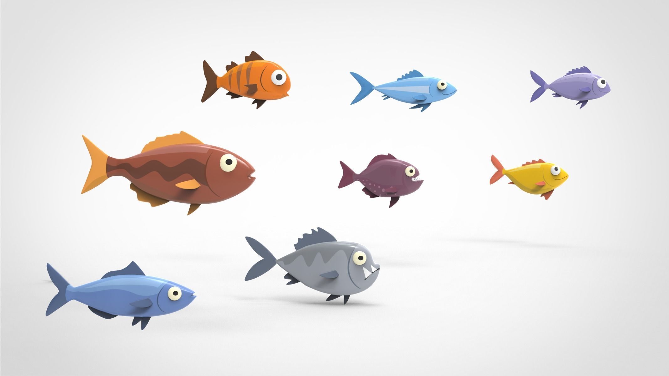 Fish Sea Collection 1 Low-poly 3D model_2