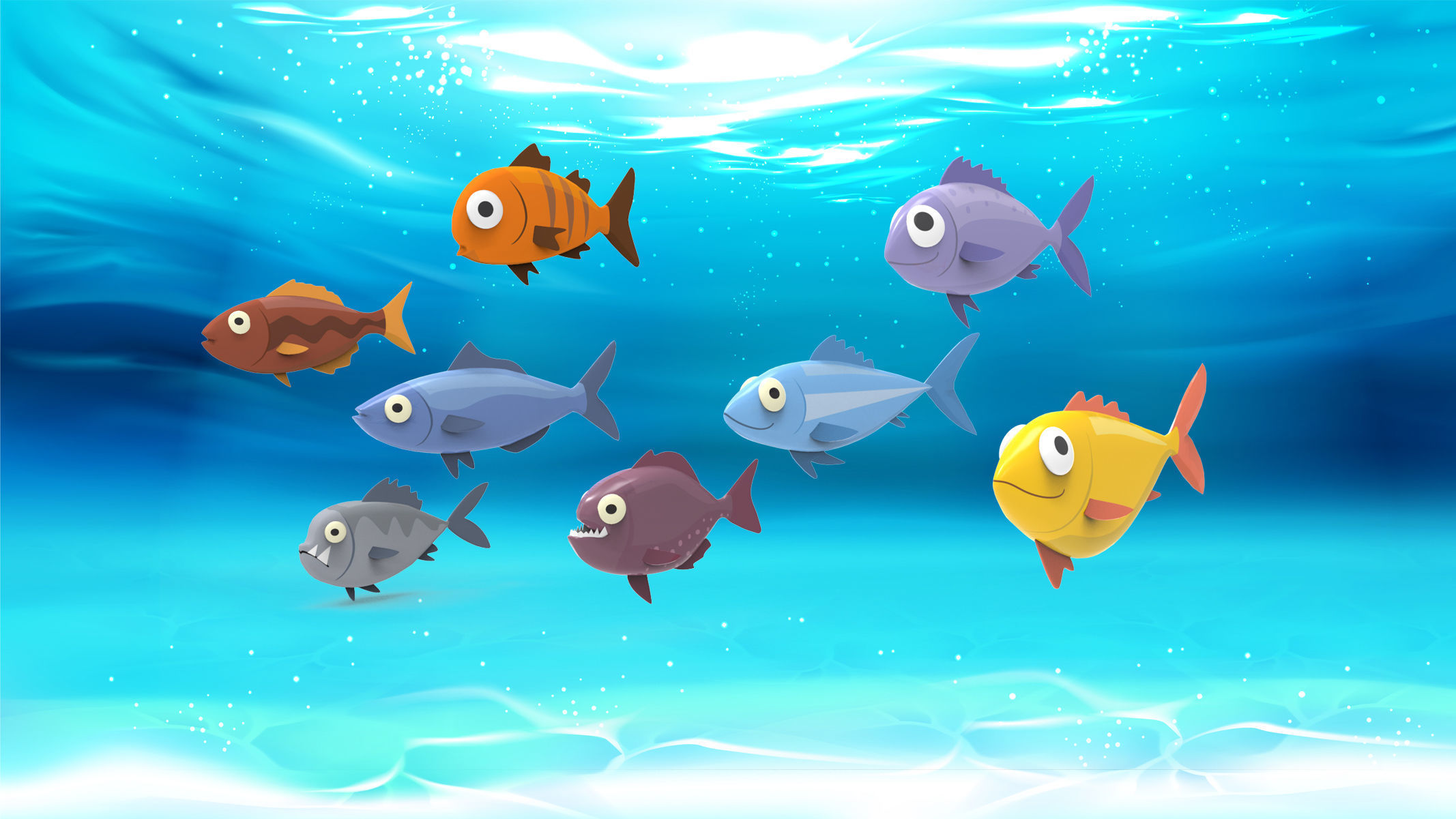 Fish Sea Collection 1 Low-poly 3D model_12