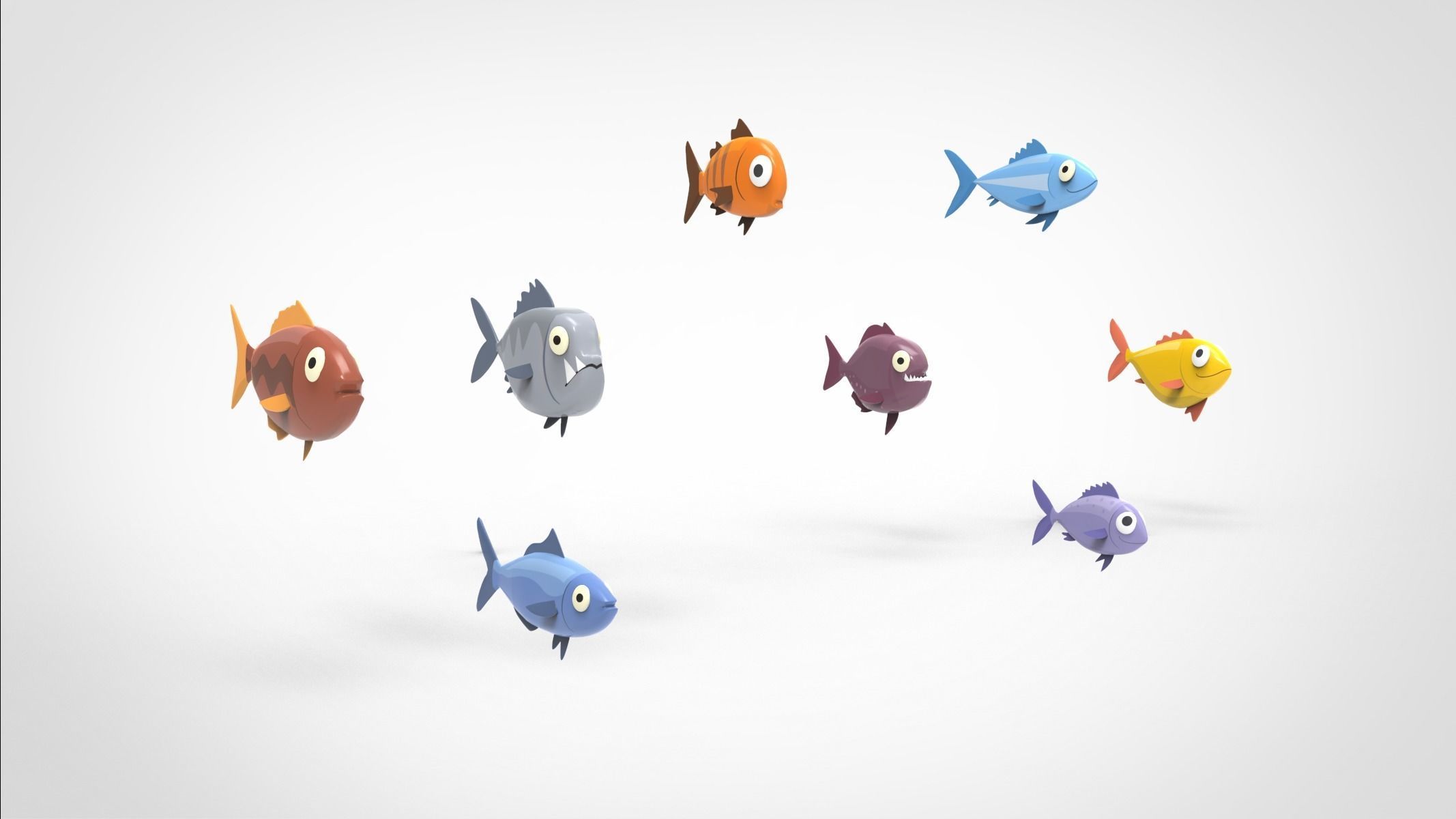Fish Sea Collection 1 Low-poly 3D model_8