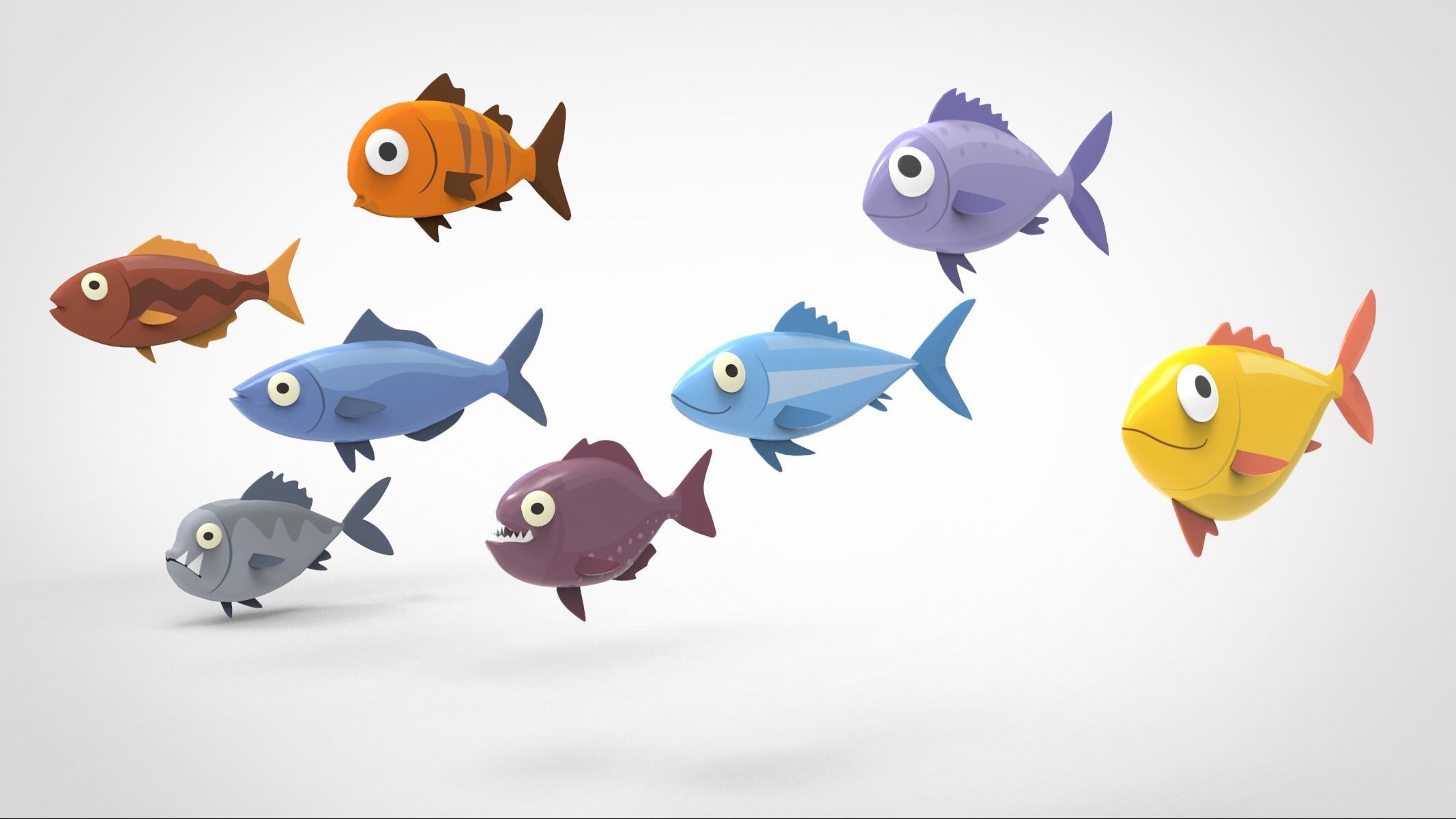 Fish Sea Collection 1 Low-poly 3D model_3