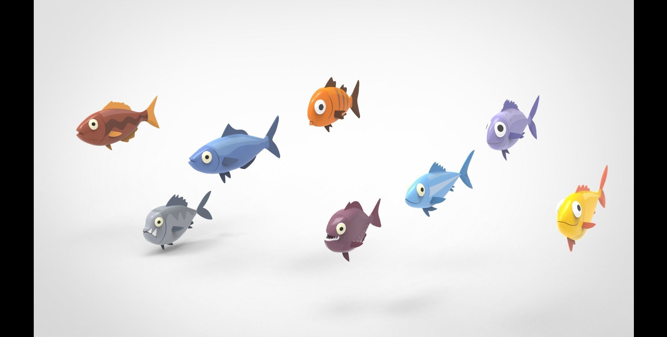 Fish Sea Collection 1 Low-poly 3D model_7